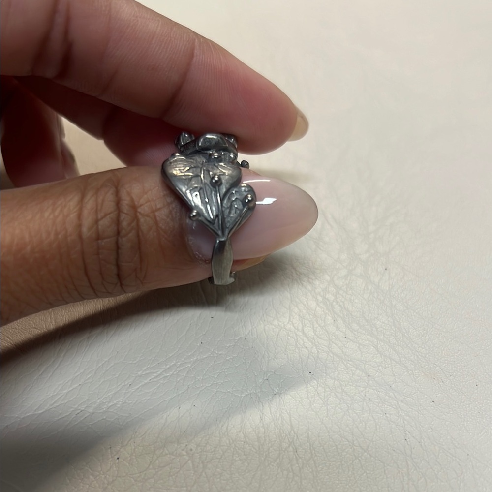 Silver Frog Ring - Picture 6 of 6